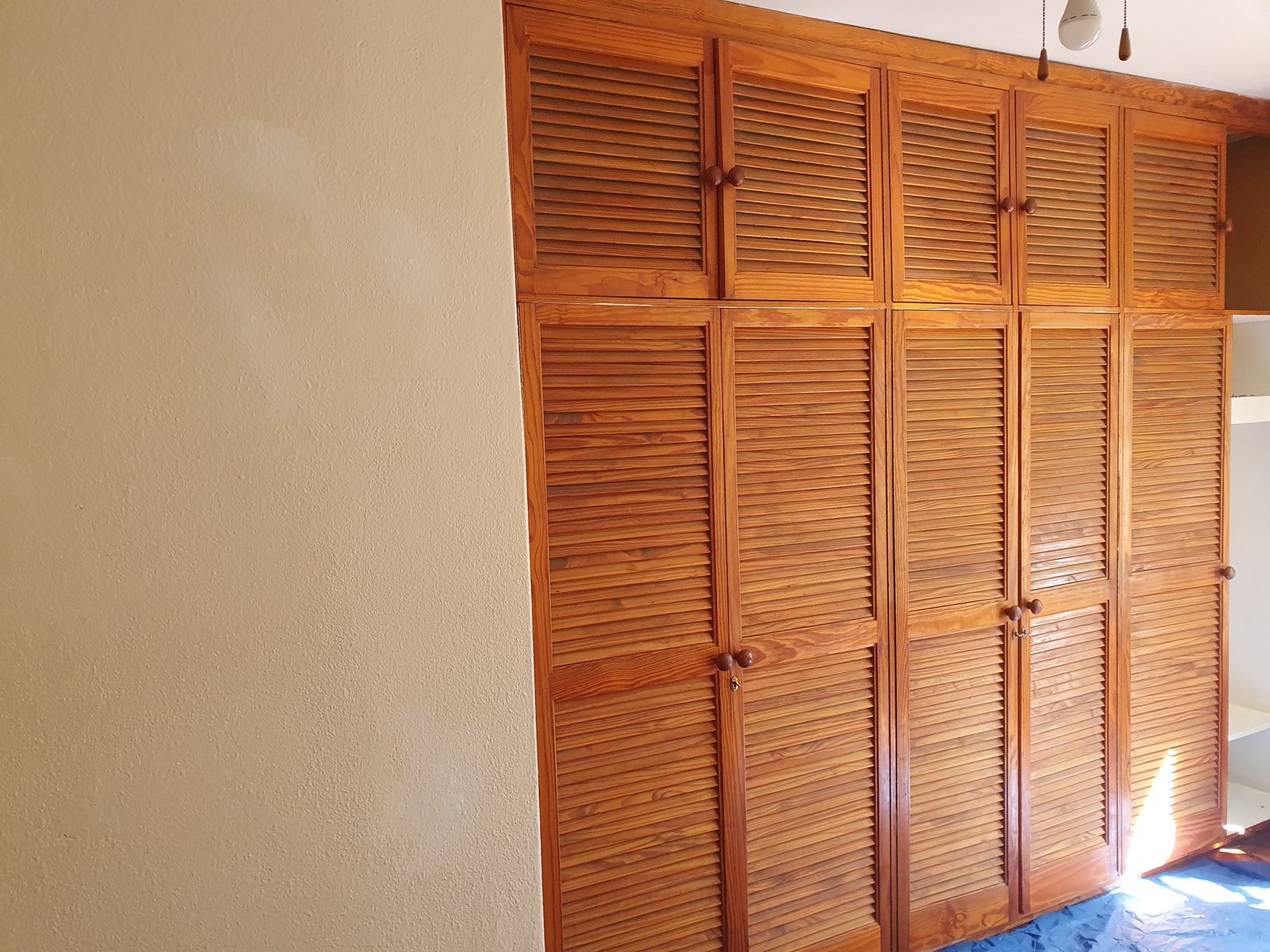 Bedroom cupboard restoration before repair